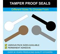 Lollipop Shaped Tamper Proof Stickers - 17 x 54mm, Black, Pack of 1000 Security Tape Tamper Proof Seals Jar Seal Stickers Easy Peel Permanent Self Adhesive Takeaway Food Bag Security Seals for Retail