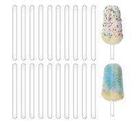 Lollipop Sticks 200Pcs Craft Sticks Acrylic Popsicle Sticks Reusable Ice Cream Sticks Ice Pop Cake Candy Gifts Party Craft Supplies