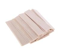 Lollipop Sticks Rectangular Round Balsa Wood Stick Woodcraft Flat Dowel Model Making DIY Craft(30 Pieces 90mm)