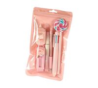 Lollipop Themed Student Stationeries for Kid Includes Multicolored Pen Gel Pen White Out Corection Tape Eraser Stationeries