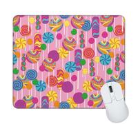 Lollipops Candy Mouse Pad, Colorful Lollipops Rectangle Waterproof Mouse Mat, Non-Slip Rubber Base Durable Stitched Edges Computer Mousepad for Gaming Home Office Wireless Mouse 9.4"x7.9"