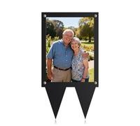 Lollutdotu 5X7 Waterproof Picture Frame for Grave, Cemetery Decorations for Grave, Grave Decoration for Cemetery, Vertical Clear Outdoor Acrylic Picture Frame for Grave Memorial Sympathy Gifts 1 PCS