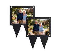 Lollutdotu 5X7 Waterproof Picture Frame for Grave, Cemetery Decorations for Grave, Grave Decoration for Cemetery, Horizontal Black Outdoor Acrylic Picture Frame for Grave Memorial Sympathy Gifts