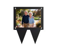 Lollutdotu 5X7 Waterproof Picture Frame for Grave, Cemetery Decorations for Grave, Grave Decoration for Cemetery, Vertical Black Outdoor Acrylic Picture Frame for Grave Memorial Sympathy Gifts