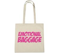 lolmugs Emotional Baggage 100% Cotton 38x42cm Tote Bag, Funny Secret Santa Gifts for Women Her Work Stocking Fillers for Wife Friends