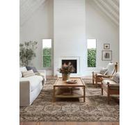 Loloi Amber Lewis Billie Collection, Clay & Sage 2'-6" x 12'-0" Area Rug - Antique & Distressed Accent Rugs for Living Room, Bedroom, Entryway & Hallway, No Shed High Traffic Area Home Decor Rug