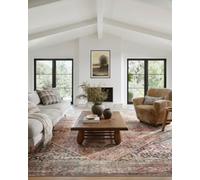 Loloi Amber Lewis Georgie Collection GER-01 Red/Navy 2'-6" x 12'-0", .19" Pile Height, Runner Rug
