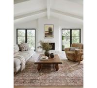 Loloi Amber Lewis Georgie Collection GER-06 Bordeaux/Antique 7'-6" x 9'-6", .19" Pile Height, Area Rug