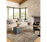 Loloi Amber Lewis Morgan Collection MOG-01 Sunset/Ink 2'-0" x 5'-0" 38" Thick Accent Rug feat. CloudPile, Neutral, Room Décor, Vintage Inspired, Livingroom, Bedroom, Dining Area