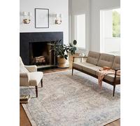 Loloi Chris Loves Julia Jules Collection JUL-07 Natural/Ocean 7'-6'' x 9'-6'', .13" Pile Height, Area Rug