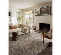Loloi Magnolia Home by Joanna Gaines Junie Collection JUE-01 Blue/Natural 5'-3" x 7'-6", .38" Pile Height, Area Rug