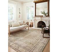 Loloi Margot Collection MAT-01 Antique/Sage 2'-6" x 9'-6" Runner Rug feat. CloudPile, No-Shed Easy Clean Large Patterned Area Rug for Living Room, Bedroom, Dining Area