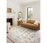 Rifle Paper Co. x Loloi Eden Collection EDE-01 Mughal Rose Blush 5'-0" x 7'-6" Area Rug