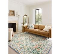 Loloi Rifle Paper Co. x Eden Collection EDE-02 Mughal Garden Cream 3'-6" x 5'-6" Accent Rug