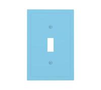 LOLOREAI Decorative Light Switch Cover Plate Sky Blue Full Wrap Around 1 Gang Single Toggle Wall Plates for Electrical Outlet Covers Switch Plate Covers Faceplate for Home Decor