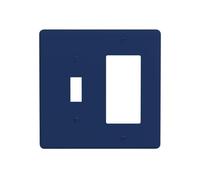 LOLOREAI Decorative Outlet Covers Navy Blue Full Wrap Around 2 Gang Light Switch Cover Plate Single Toggle 1 Rocker Wall Plates for Electrical Outlets Switch Plate Covers for Home Decor