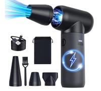 LOLPALONE Compressed Air Duster,180000RPM Dryer Blower,3 Gear Portable Electric Air Duster,for Car Dry,Keyboard Computer Cleaning