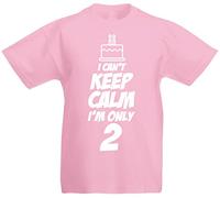 loltops I Can't Keep Calm I'm 2 2nd Birthday Gift T-Shirt for 2 Year Old Boys & Girls (as8, Age, 2_Years, 3_Years, Regular, Pink)