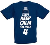 loltops I Can't Keep Calm I'm Only 4 4th Birthday Gift T-Shirt for 4 Year Old Boy or Girl (as8, Age, 3_Years, 4_Years, Regular, Navy)