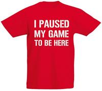 loltops I Paused My Game to Be Here Novelty T-Shirt Stocking Fillers, Teenage Boys Gifts for Kids Teens (12-13 Years, Red)
