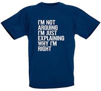 loltops I'm Not Arguing I'm Just Explaining Why I'm Right, Novelty T-Shirt Stocking Fillers, Teenage Boys Gifts for Kids Teens (9-11 Years, Navy)