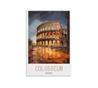 LOLWNNI Colosseum Rome Vintage Travel Posters 08x12inch(20x30cm) Canvas Wall Art Print Picture Paintings for Living Room Bedroom Decor