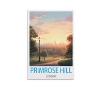 LOLWNNI Primrose Hill London Vintage Travel Poster 20x30inch(50x75cm) Canvas Wall Art Print Picture Paintings for Living Room Bedroom Decor