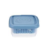 Lolyer Soap Dish, Square Soap Travel Case with Drainage Layer, Leak-Proof Soap Container for Gym, Bathroom, Traveling, Camping, Soap Bar Shampoo Holder for Shower (Blue)