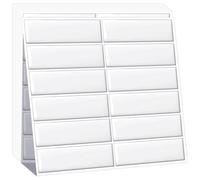 LOLYSIC 10Pcs Peel and Stick Wall Tiles, Self Adhesive Subway Metro Tile, Stick On Tiles Splashback Tile Stickers for Kitchen Bathroom, Waterproof & Oilproof, White, 30x30cm