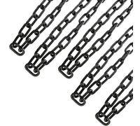 LOLYSIC 12ft Black Chain Link 1/3" Heavy Duty Chain, Decorative Chain for Hanging Hammock Chair, Carbon Steel Swing Chain Kit Gate Chain for Outdoor Fence Boxing and Punching Bag