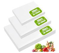 LOLYSIC 150 Pcs Vacuum Sealer Bags for Food, Embossed Vacuum Food Bags, BPA Free Sous Vide Bags for Food Cooking Boiling Storage, 50 of Each Size - 15x25cm / 20x30cm / 28x40cm