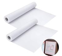 LOLYSIC 2 Rolls Drawing Paper Roll, 38cm x 30m White Paper Rolls for Painting Sketching Paper Art Easel Paper Roll of Paper for Beginner Artists Adult, 70gsm