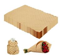 LOLYSIC 200PCS Paper Bubble Wrap Sheets for Packing 11x15 Inch, Recyclable Packing Paper for Glass & Dishes, Bubble Wrap for Moving & Shipping, Kraft Paper Cushioning Wrap