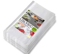 LOLYSIC 200Pcs Vacuum Sealer Bags for Food - 15x25cm Embossed Food Vacuum Bags - Pre Cut Sous Vide Cooking Bags for Meal Prep, Food Storage & Boiling