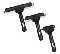 LOLYSIC 3Pcs Rubber Brayer Rollers for Crafts, 6cm 10cm 15cm Block Printing Ink Rollers for Printmaking, Art Rollers Tool Gel Plate Printing Rollers for Block Printing Stamping Arts Crafts