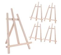 LOLYSIC 4 Pcs Wooden Tabletop Easels for Display, 40cm 16 Inch A Frame Wood Easels Display Stands, Foldable Tripods Wooden Easels for Art Craft Painting Canvas Cards Photo Frames