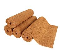 LOLYSIC 4 Rolls Coco Liner Roll for Hanging Baskets, 40x100cm /16"x40" Coco Planter Liners Rolls, Natural Coconut Coir Lining for Garden Wall Troughs Window Box Animal Pet Cage Matting