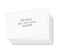 LOLYSIC 400 Pack A6 Blank Postcards 4" x 6" White Cardstock 250gsm Blank Card A6 Plain Cards for Mailing Craft Arts, Bulk Blank Post Cards