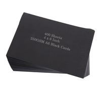 LOLYSIC 400Pcs A6 Black Cards, 250gsm A6 Black Cardstock for Printing, 4" x 6” Bulk Blank Card Stock for Printer Paper Card Making Drawing Crafting Arts