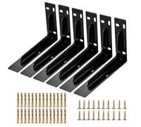LOLYSIC 6 Pack Heavy Duty Scaffold Board Shelf Brackets Wall Shelf Support