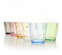 LOLYSIC 6Pcs Unbreakable Plastic Tumblers, 330ml 12oz Reusable Plastic Drinking Glasses, 6 Colors Stackable Acrylic Plastic Drinking Tumblers Cups for Home Party Camping Picnic