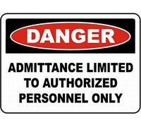 LoMall Safety Sign Notice Sign 8x12 Authorized Personnel Only Sign Warning Sign Tin Metal