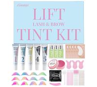 Lomansa Lash Lift and Tint Kit, Brow Lamination Kit & Lash Lift Kit, 2-in-1 At-Home Salon Eyelash Perming Kit, Tubular Design, 6 Pads for All Eye Shapes, Complete Step-by-Step Guide(Black)