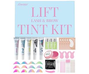 Lomansa Lash Lift and Tint Kit, Brow Lamination Kit & Lash Lift Kit, 2-in-1 At-Home Salon Eyelash Perming Kit, Tubular Design, 6 Pads for All Eye Shapes, Complete Step-by-Step Guide(Black)