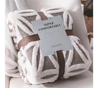 LOMAO Blanket, Sofa Cuddly Blanket - Warm Sherpa Flannel Sofa Throw Blanket, Thick Sofa Blanket, Couch Blanket, 130 x 160 cm, Fluffy Blanket for Couch (Grey, 130 x 160 cm)