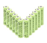 Lombaour 1.2V AA 200mAh Rechargeable Ni-MH Batteries,Double A Rechargeable Pre-Charged Battery for Outdoor Solar Lights, String Lights(12 Pack)