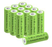 Lombaour 1.2v AA Size 1200mAh Ni-MH High Capacity Batteries,Double A Rechargeable Battery for Garden Landscaping Solar Lights, String Lights, TV Remotes, Mouse, Keyboard (Pack of 12)