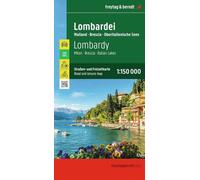 Lombardy, road and leisure map 1:150,000, freytag & berndt: Mailand - Brescia - Oberitalienische Seen, mit Infoguide, Top Tips: Milan - Brescia - Italian Lakes