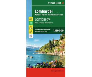 Lombardy, road and leisure map 1:150,000, freytag & berndt: Mailand - Brescia - Oberitalienische Seen, mit Infoguide, Top Tips: Milan - Brescia - Italian Lakes
