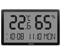 Digital Thermometer and Hygrometer "Lombok", for indoors, black
